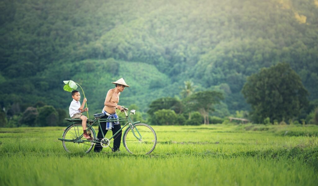 fietser in Cambodja