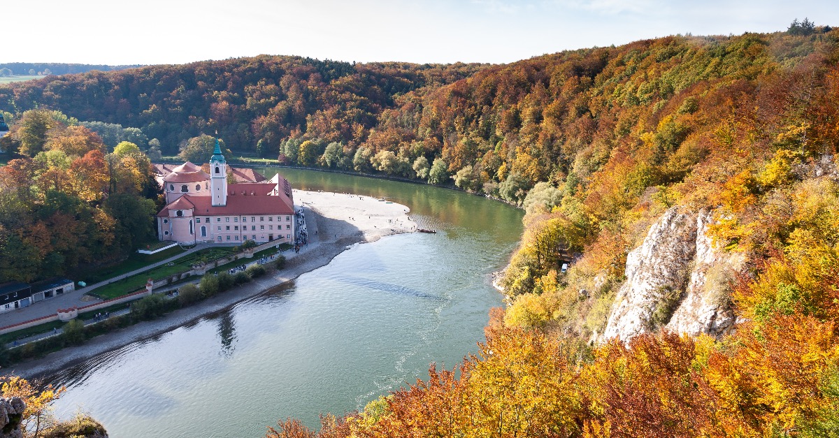 Donaudurchbruch aan de Donau rivier in Beieren